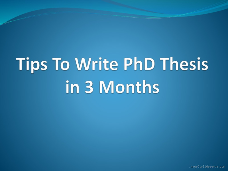 Can I Write My PhD Thesis in 3 Months? The Honest Truth