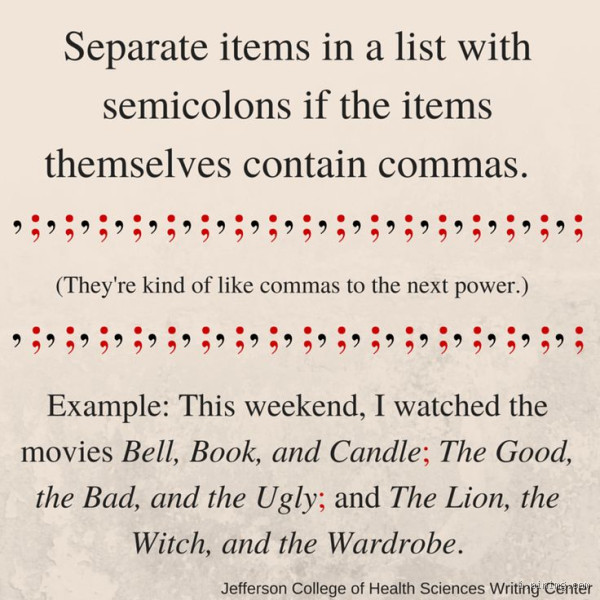 How Do You Separate Using Semicolons in Writing?