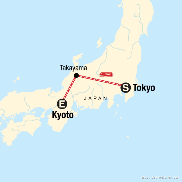 How Far Apart Are Kyoto and Tokyo?