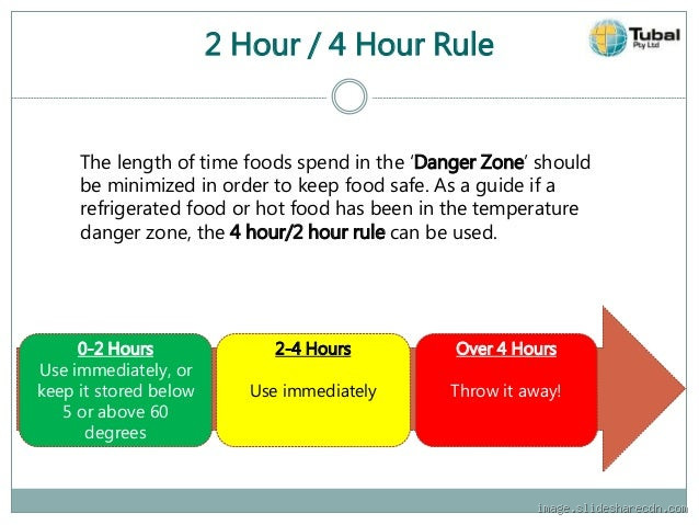 What is the 4 hour rule for food?