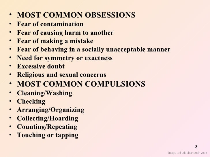 What is the most common obsession?