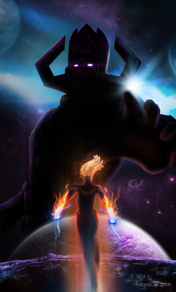 Can Galactus Beat Captain Marvel in a Battle of Cosmic Proportions?