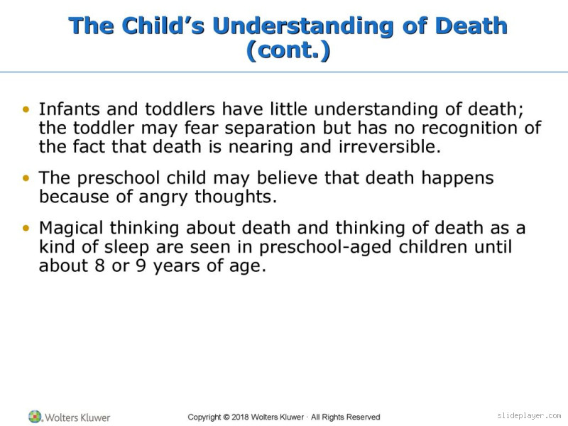Do 6 Year Olds Comprehend Death? Understanding a Child's Perception